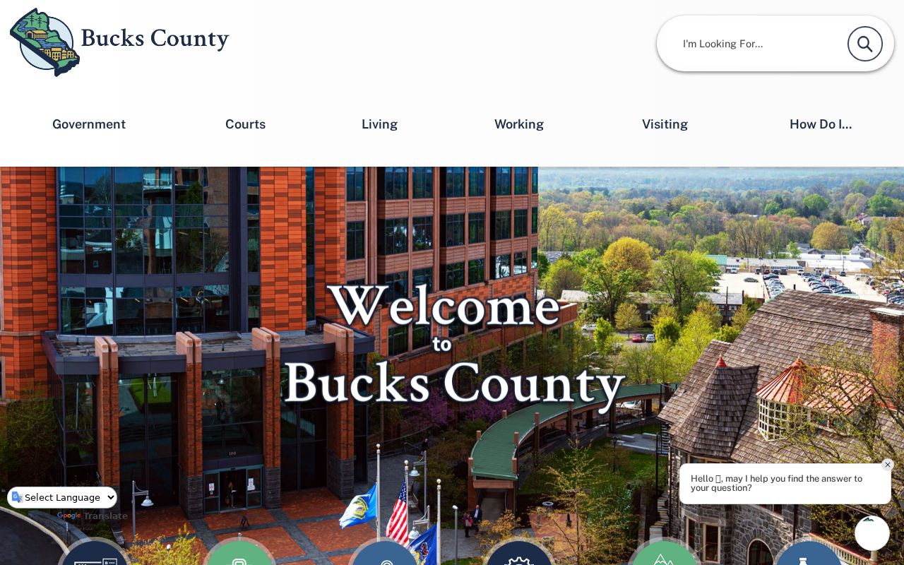 Official Bucks County government directory for criminal records offices
